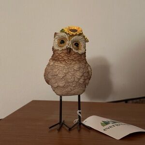 Brown and Yellow Owl Figurine
